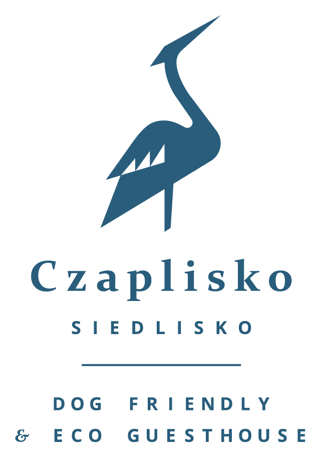 napis "Czaplisko Siedlisko" i czapla logo